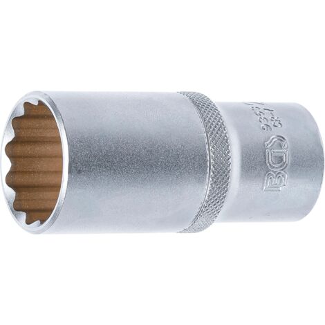 Llave de vaso 12 caras, larga  entrada 12,5 mm (1/2")  27 mm