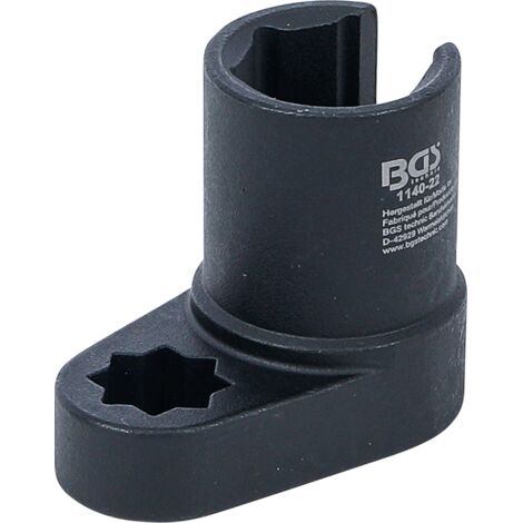Llave de vaso BGS lambda sensor diseño angular 22 mm 50 mm