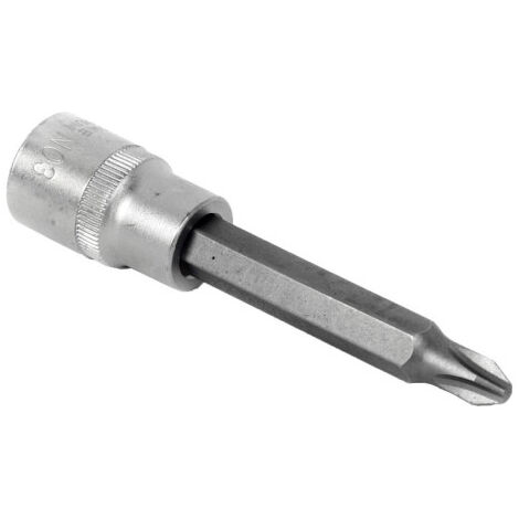 Llave de vaso de 1/2 en acero al cromo vanadio de alta calidad Con punta larga Phillips H-2 y H-3                                                     PH-3