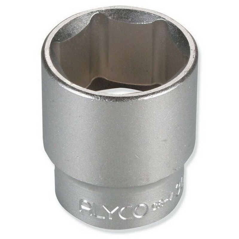 

ALYCO 192324 - Llave de vaso 1/2' UNE 16507 DIN 3124 Cr V cromado mate 6 caras 24 x 42 mm