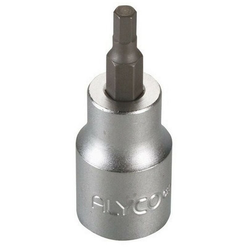 

ALYCO 192407 - Llave de vaso de 1/2' UNE 16503 DIN 3121 Cr V cromado mate con Puntas Allen 7 x 62 mm