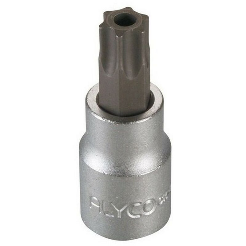 

ALYCO 192440 - Llave de vaso de 1/2' UNE 16503 DIN 3121 Cr V cromado mate Torx inviolable T 40 x 62 mm