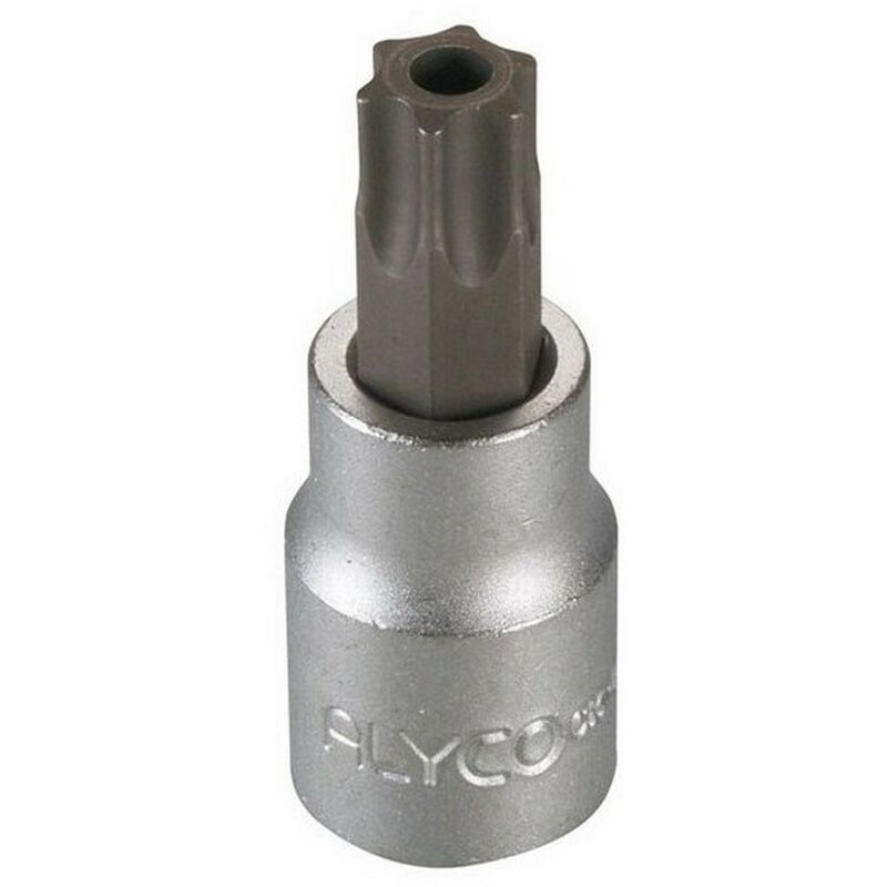 

ALYCO 192445 - Llave de vaso de 1/2' UNE 16503 DIN 3121 Cr V cromado mate Torx inviolable T 45 x 62 mm