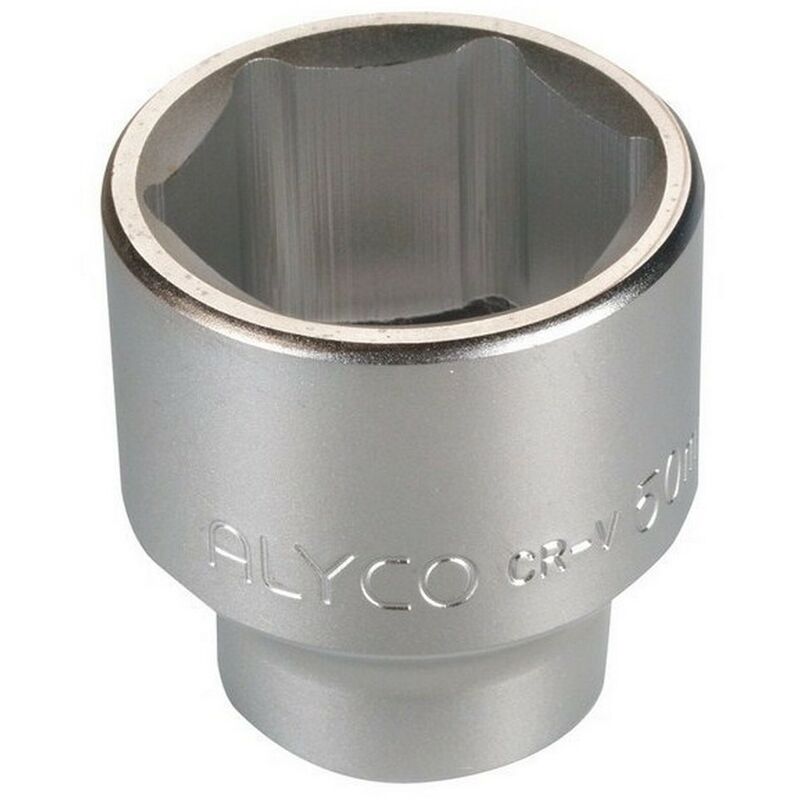 

ALYCO 192524 - Llave de vaso de 3/4' UNE 16507 DIN 3124 Cr V cromado mate 6 caras 24 x 50 mm