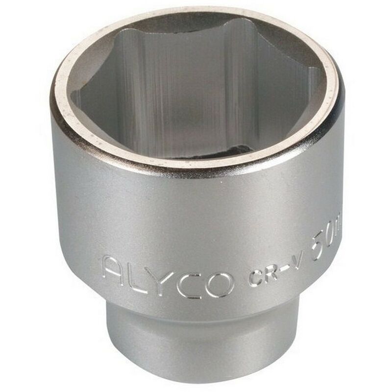 

ALYCO 192546 - Llave de vaso de 3/4' UNE 16507 DIN 3124 Cr V cromado mate 6 caras 46 x 50 mm