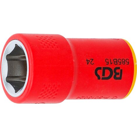 Llave de vaso de inserción VDE hexagonal  entrada 10 mm (3/8")  15 mm