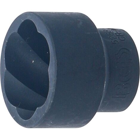 Llave de vaso de perfil en espiral / extractor de tornillos  entrada 12,5 mm (1/2")  27 mm