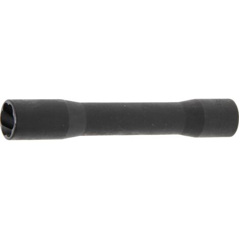 Llave de vaso de perfil en espiral / extractor de tornillos, largo  entrada 12,5 mm (1/2")  17 mm