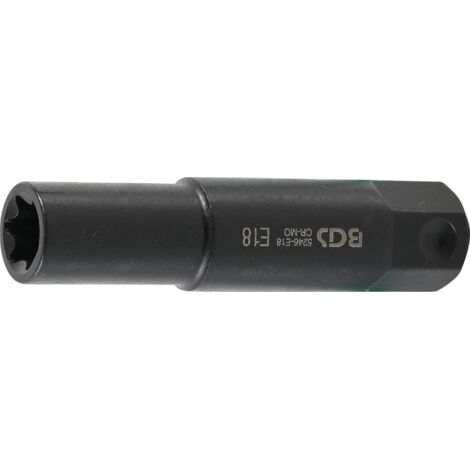 Llave de vaso E-Torx, extra larga  entrada 22 mm  E18