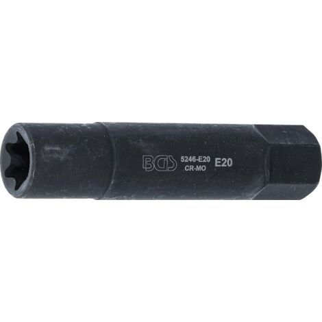 Llave de vaso E-Torx, extra larga  entrada 22 mm  E20