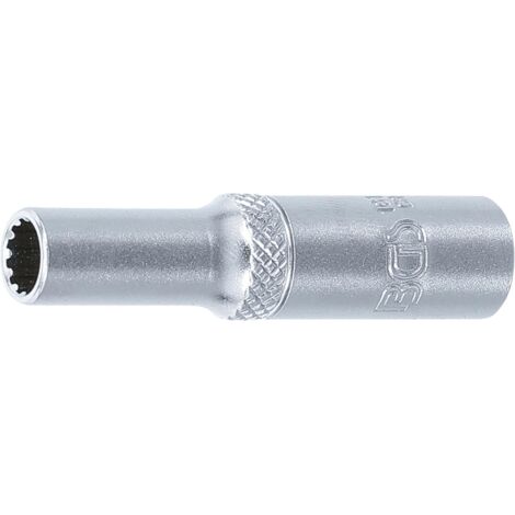 Llave de vaso Gear Lock, larga  entrada 6,3 mm (1/4")  6 mm