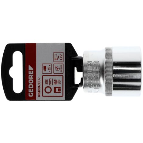 Llave de vaso Gedore RED r61002807 28 mm acero cromo