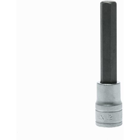 Llave de vaso hexagonal 1/2´´. Vasos largos para agujeros hexagonales interiores 12mm TENGTOOLS