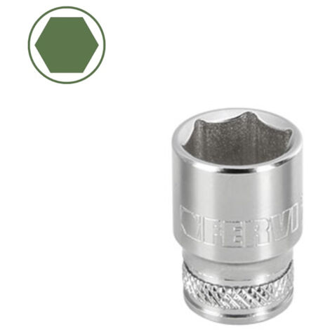 Llave de vaso hexagonal 13 mm 3/8 Fervi BN4E4N013A