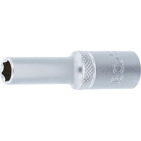 Llave de vaso hexagonal, larga  entrada 10 mm (3/8")  8 mm