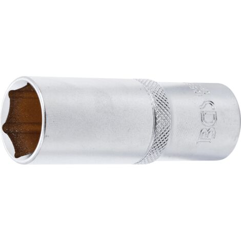Llave de vaso hexagonal, larga  entrada 12,5 mm (1/2")  21 mm