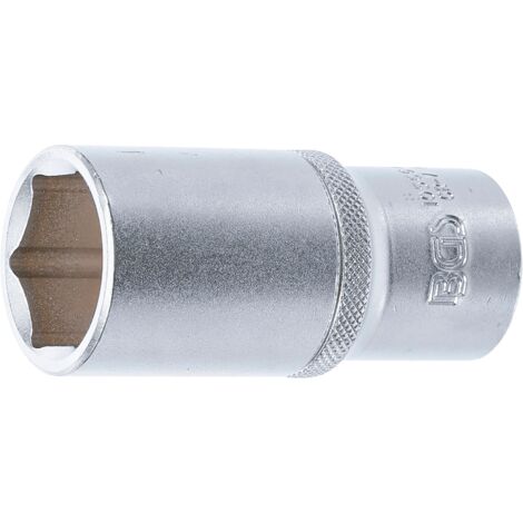 Llave de vaso hexagonal, larga  entrada 12,5 mm (1/2")  26 mm