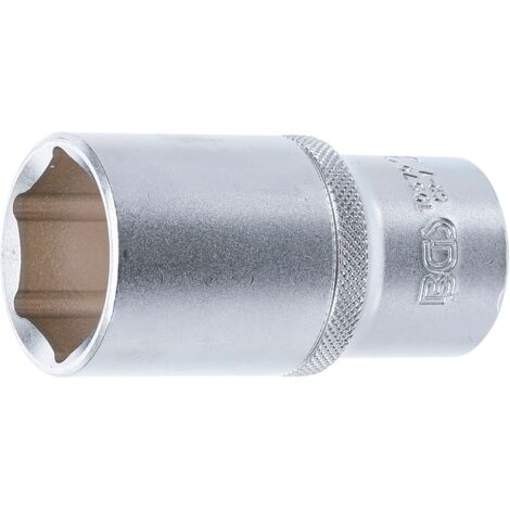 Llave de vaso hexagonal, larga  entrada 12,5 mm (1/2")  30 mm