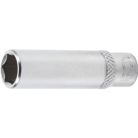 Llave de vaso hexagonal, larga  entrada 6,3 mm (1/4")  3/8"