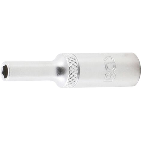 Llave de vaso hexagonal, larga  entrada 6,3 mm (1/4")  4 mm