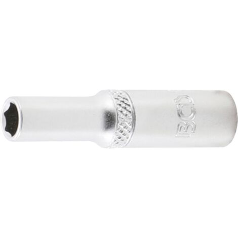 Llave de vaso hexagonal, larga  entrada 6,3 mm (1/4")  6 mm