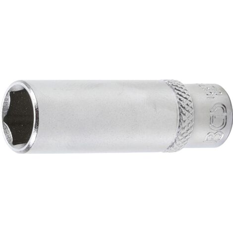 Llave de vaso hexagonal, larga  entrada 6,3 mm (1/4")  7/16"