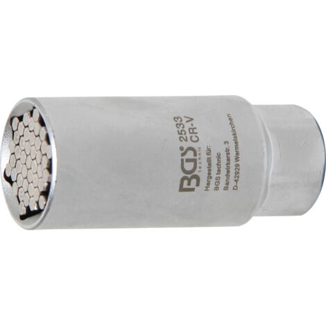 Llave de vaso multimedida  entrada 10 mm (3/8")  9-21 mm