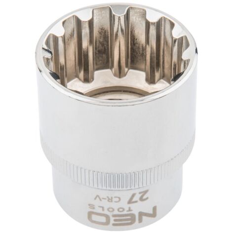 Llave de vaso neo-tools 08-597 acero cromo vanadio 27 mm