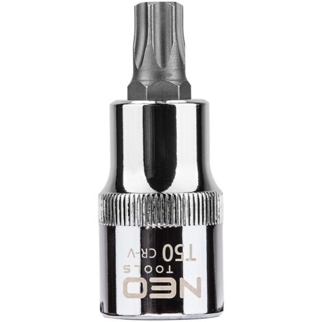 Llave de vaso torx neo t50 x 55 mm acero cromo vanadio