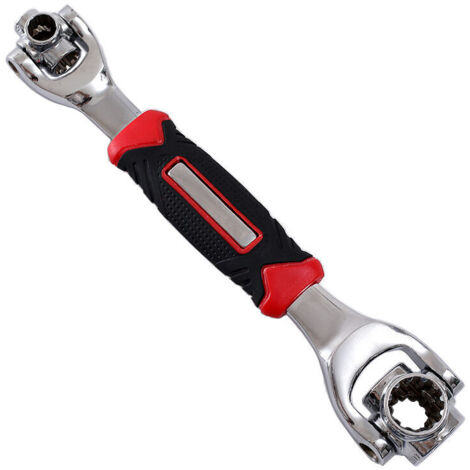 Llave de vaso universal 48 en 1, herramienta de vaso flexible, llave multifuncional con cabezal giratorio de 360 grados, herramienta para reparaciones domésticas y de automóviles.
