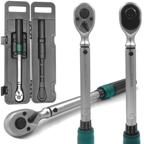 BRICOLINE Llave dinamométrica con mecanismo de bloqueo, certificado 1/2