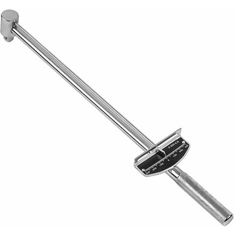 Llave dinamométrica de 1/2 pulgadas, 0 300N.m, tipo puntero, llave dinamométrica de acero al cromo vanadio, ajustable, bricolaje, reparación de automóviles, llave de vaso de montaje de neumáticos
