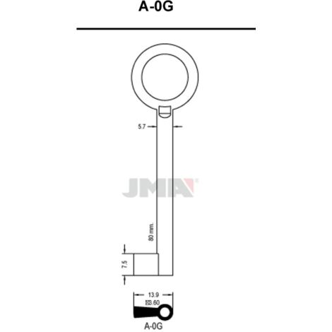 LLAVE EN BRUTO GORJA LATON