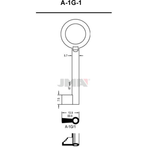 LLAVE EN BRUTO GORJA LATON