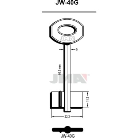 LLAVE EN BRUTO GORJA LATON