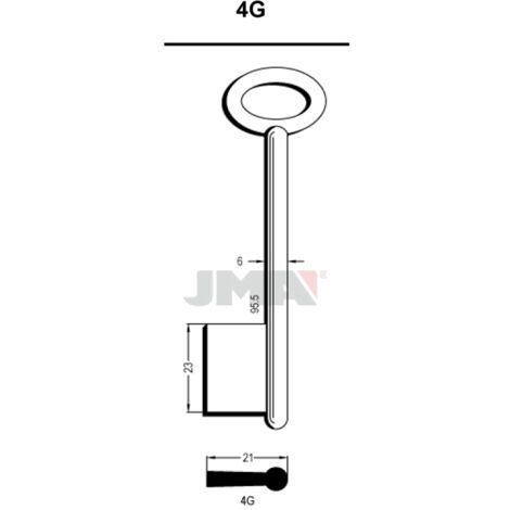 LLAVE EN BRUTO GORJA LATON