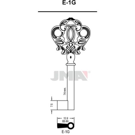 LLAVE EN BRUTO GORJA LATON