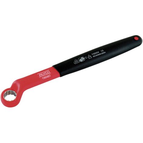 Llave estrella acodada aislada vde 22 mm ALYCO