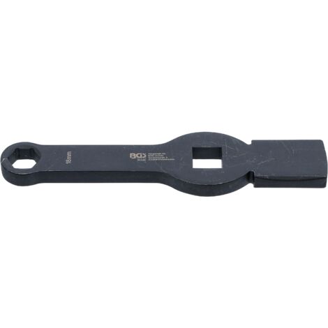 Llave estrella de impacto  hexagonal  con 2 caras de golpe  18 mm