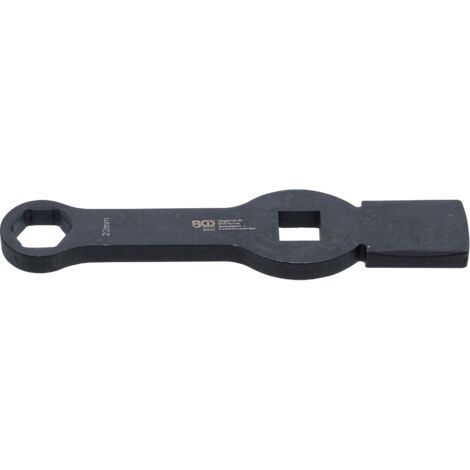 Llave estrella de impacto  hexagonal  con 2 caras de golpe  22 mm