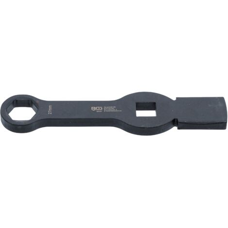 Llave estrella de impacto  hexagonal  con 2 caras de golpe  27 mm