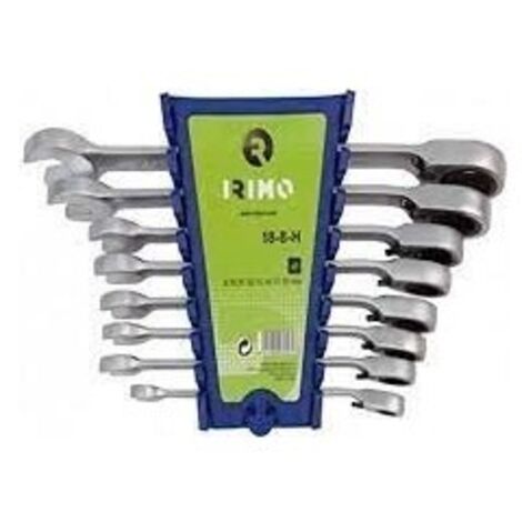 Llave fija  combinada 8-19mm carraca 2 bocas irimo 8 pz