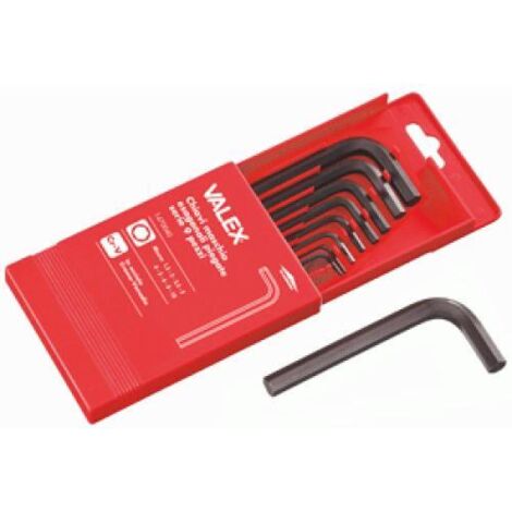 Llave hexagonal de 9 piezas en acero cromo vanadio 1470040