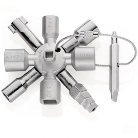 Llave inglesa ajustable 10 en 1 para armarios eléctricos y ventanas.