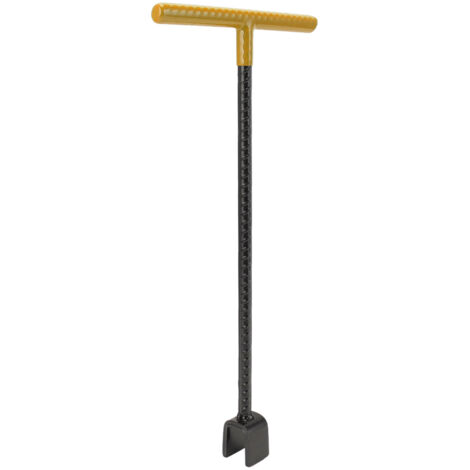 Llave inglesa ajustable de acero multifunción para contador de agua, con mango en T y herramienta multiusos de 4 vías para grifos y válvulas (amarilla).