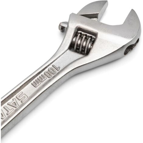 Llave inglesa ajustable plateada de 100 mm