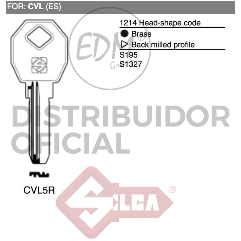 Silca - E3/12067 llave laton CVL5R cvl