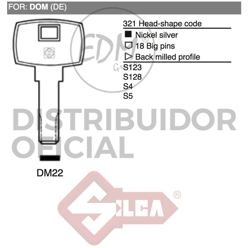 

Llave Laton Dm22Tvp Dom