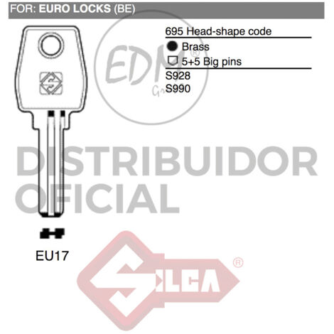 Llave Laton Eu17 Euro Locks - NEOFERR..