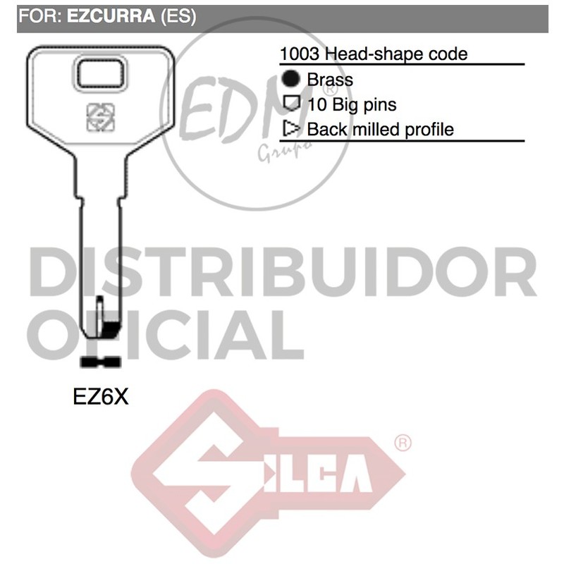 

Llave Laton Ez6X Ezcurra - NEOFERR..